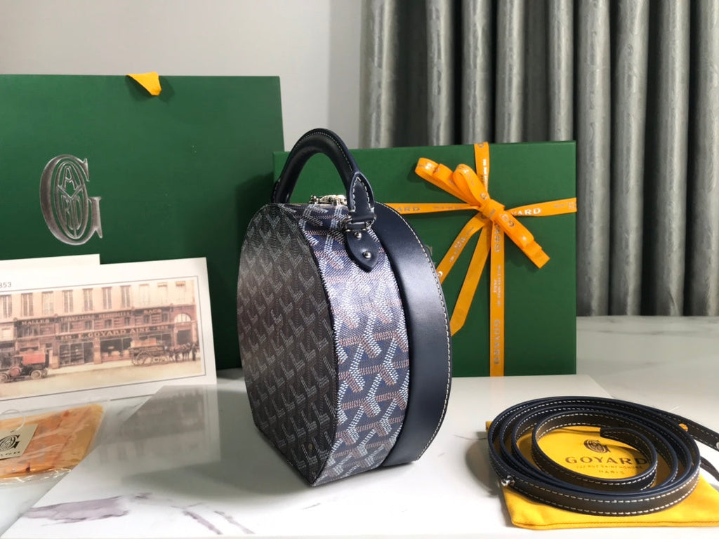 Goyard The Alto Hatbox Trunk Bag GY020381 Navy Blue