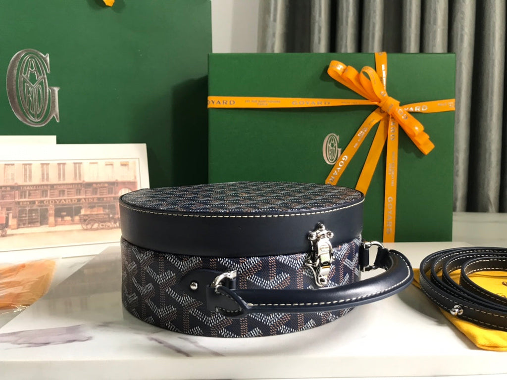 Goyard The Alto Hatbox Trunk Bag GY020381 Navy Blue