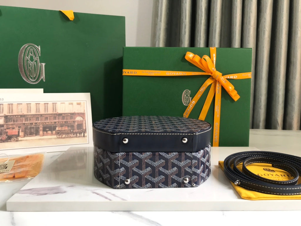 Goyard The Alto Hatbox Trunk Bag GY020381 Navy Blue