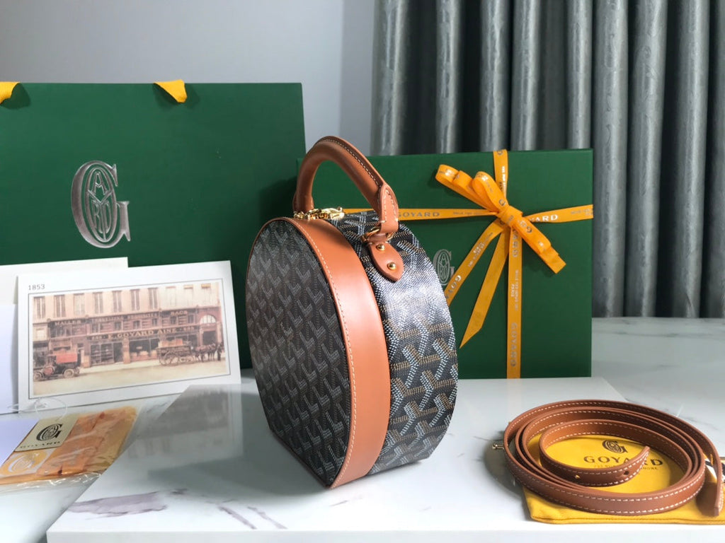 Goyard The Alto Hatbox Trunk Bag GY020381 Tan