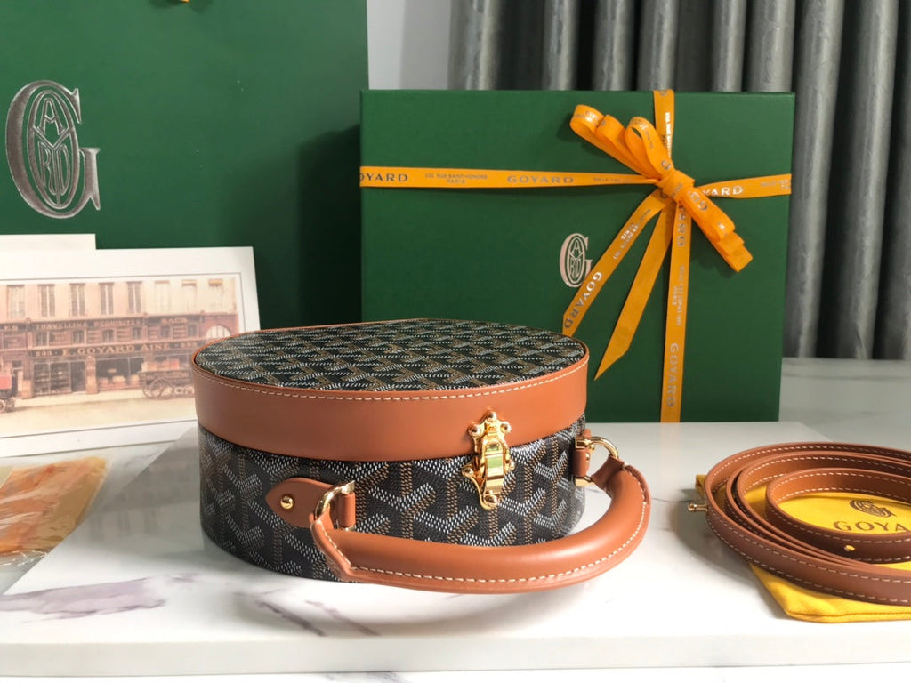 Goyard The Alto Hatbox Trunk Bag GY020381 Tan