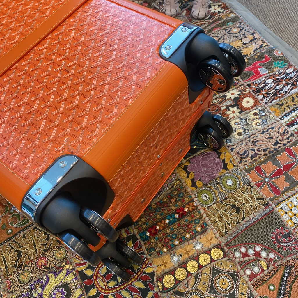 Goyard Travel Luggage 20 inch Orange Leather