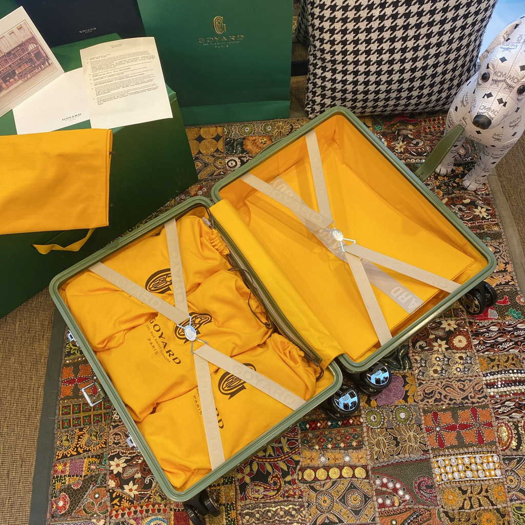 Goyard Travel Luggage 20 inchd Dark Green Leather