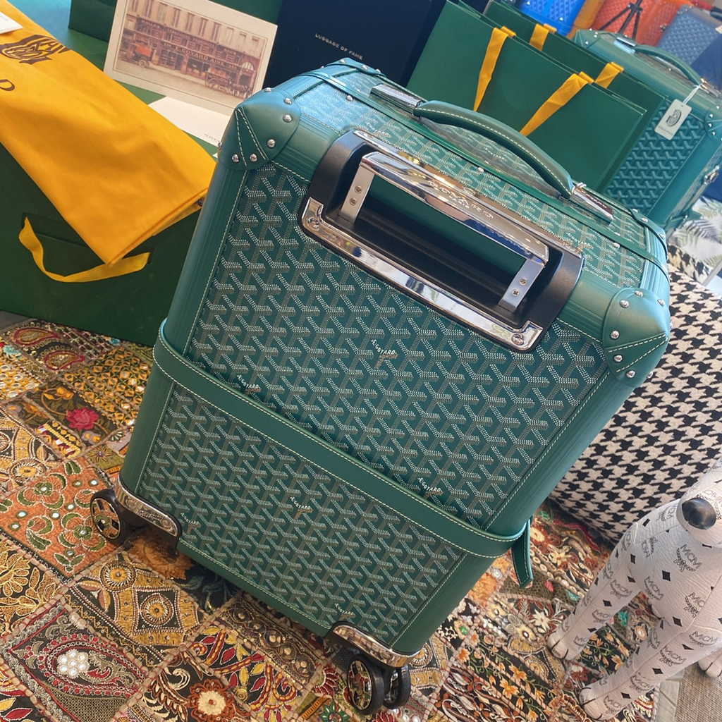 Goyard Travel Luggage 20 inchd green Leather