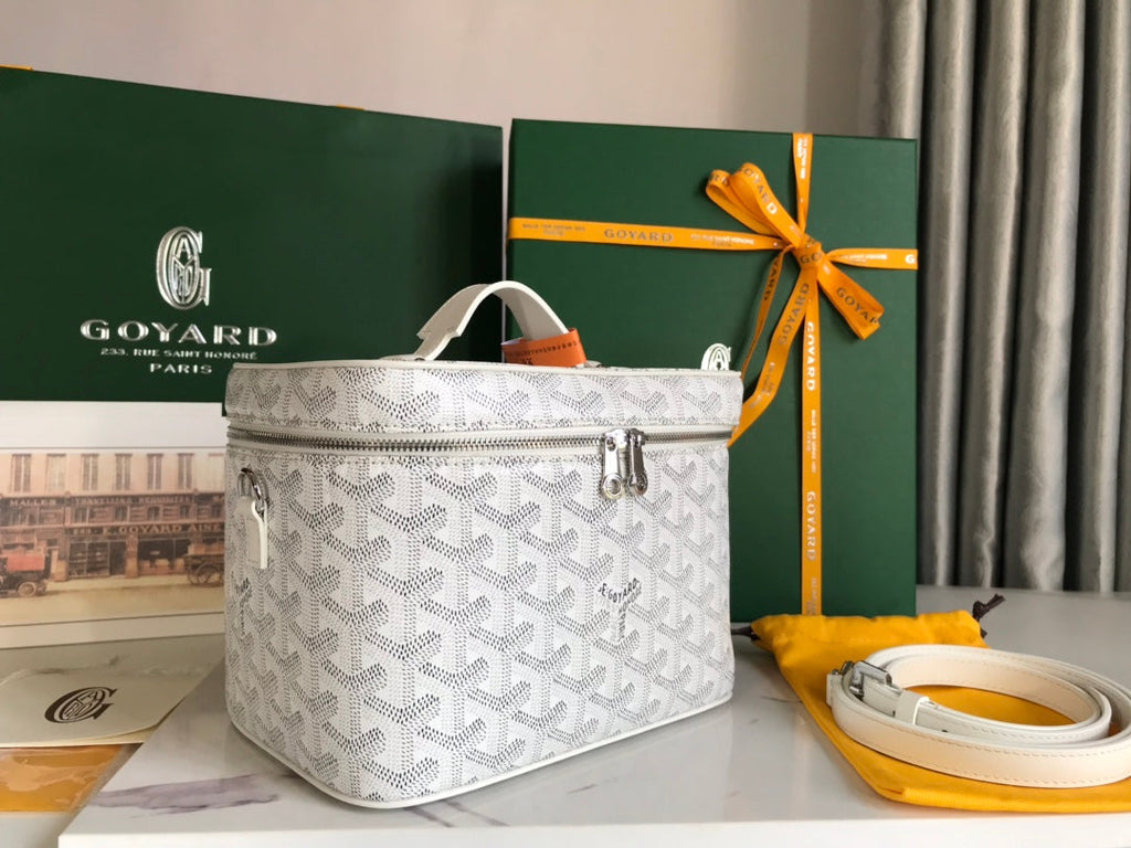 Goyard Vanity Case GY020185 Goyardine Canvas White