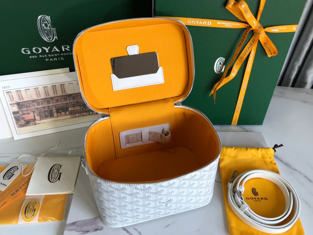 Goyard Vanity Case GY020185 Goyardine Canvas White