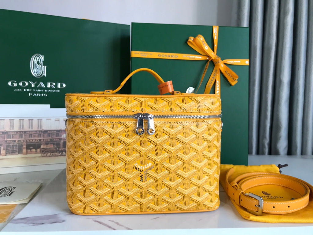 Goyard Vanity Case GY020185 Goyardine Canvas Yellow