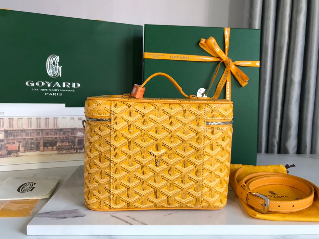 Goyard Vanity Case GY020185 Goyardine Canvas Yellow
