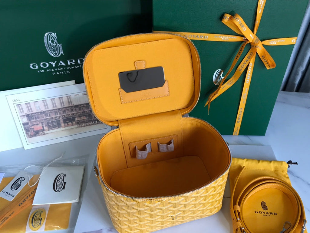 Goyard Vanity Case GY020185 Goyardine Canvas Yellow