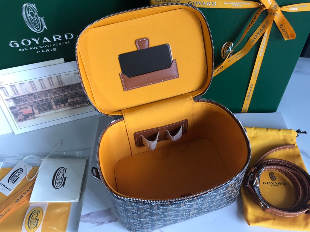 Goyard Vanity Case GY020185 Goyardine Canvas Tan