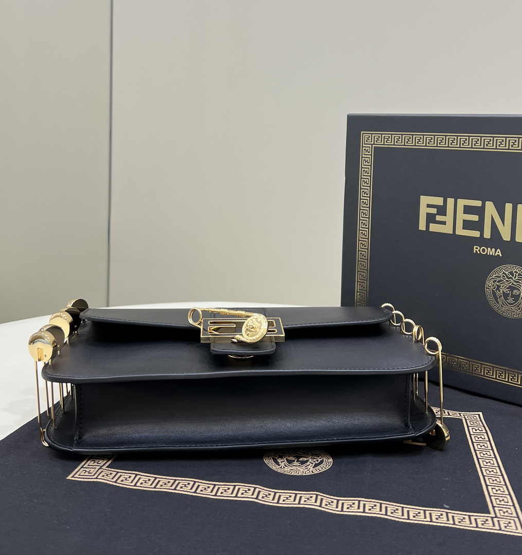 Fendi x Versace Fendace Brooch Baguette NM Bag 8BS068 Black - Default Title - View 4