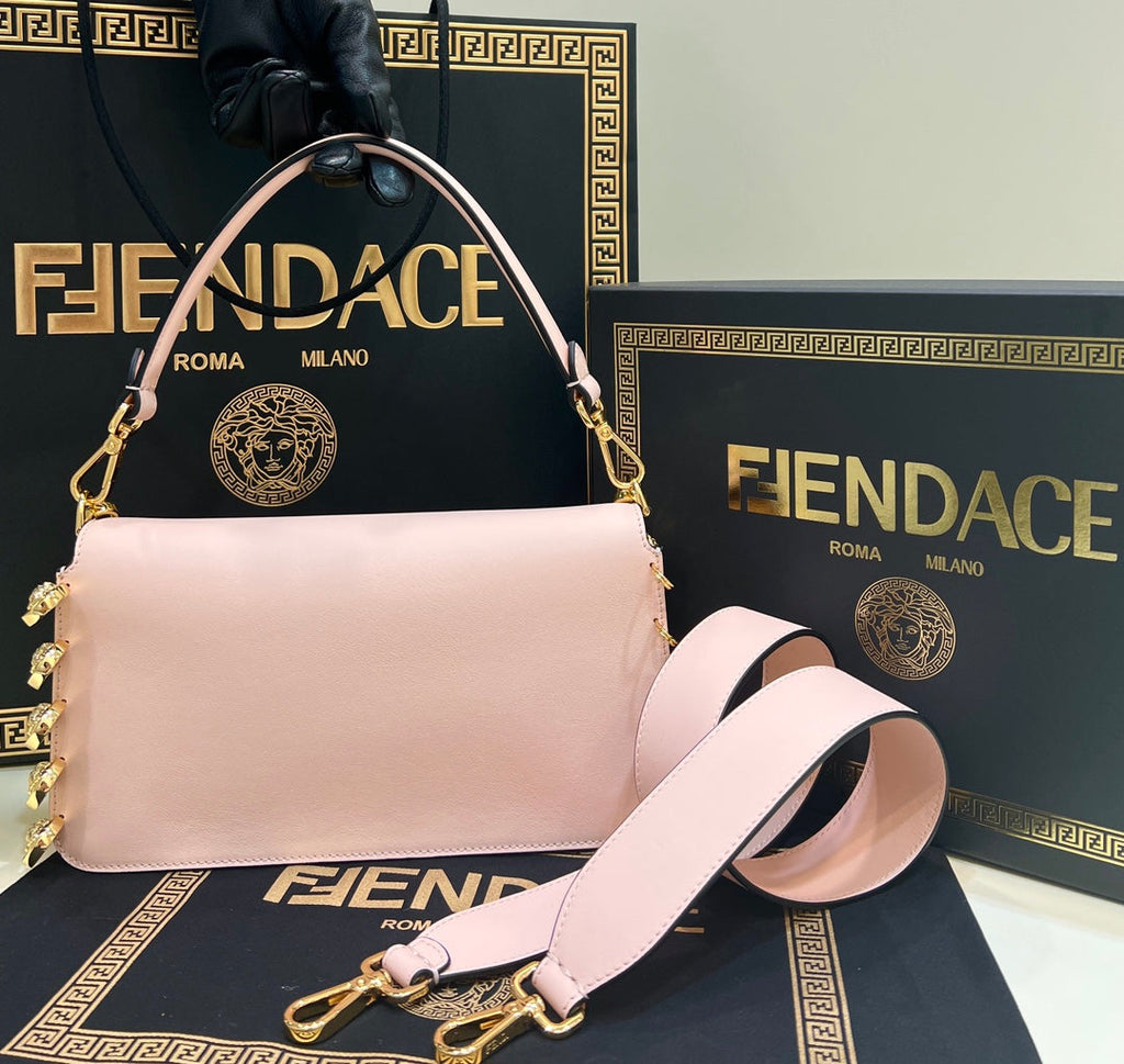 Fendi x Versace Fendace Brooch Baguette NM Bag 8BS068 Pink - Default Title - View 2