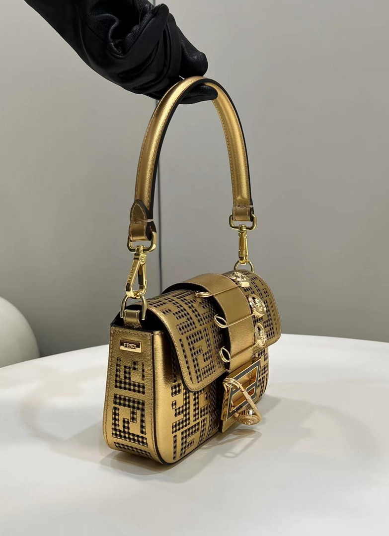Fendi x Versace Fendace Brooch Baguette NM Bag 8BS066 Gold - Default Title - View 3