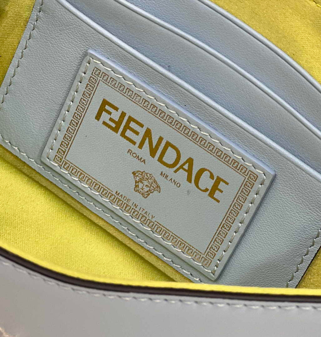 Fendi x Versace Fendace Brooch Baguette NM Bag 8BS066 Blue - Default Title - View 7
