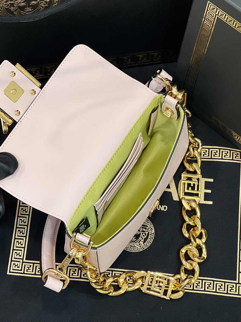 Fendi x Versace Fendace Brooch Baguette NM Bag 8BS066 Pink - Default Title - View 9