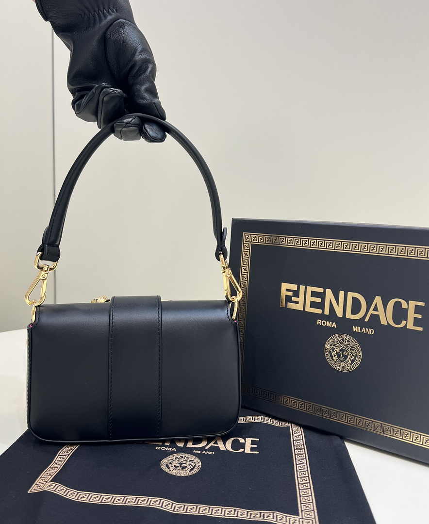 Fendi x Versace Fendace Brooch Baguette NM Bag 8BS066 Black - Default Title - View 2