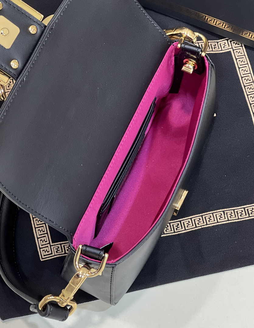 Fendi x Versace Fendace Brooch Baguette NM Bag 8BS066 Black - Default Title - View 9