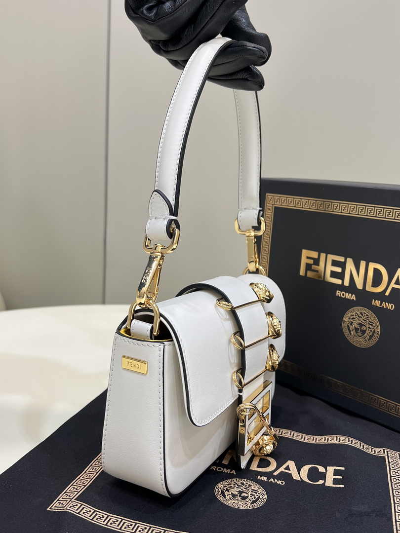 Fendi x Versace Fendace Brooch Baguette NM Bag 8BS066 Beige - Default Title - View 3