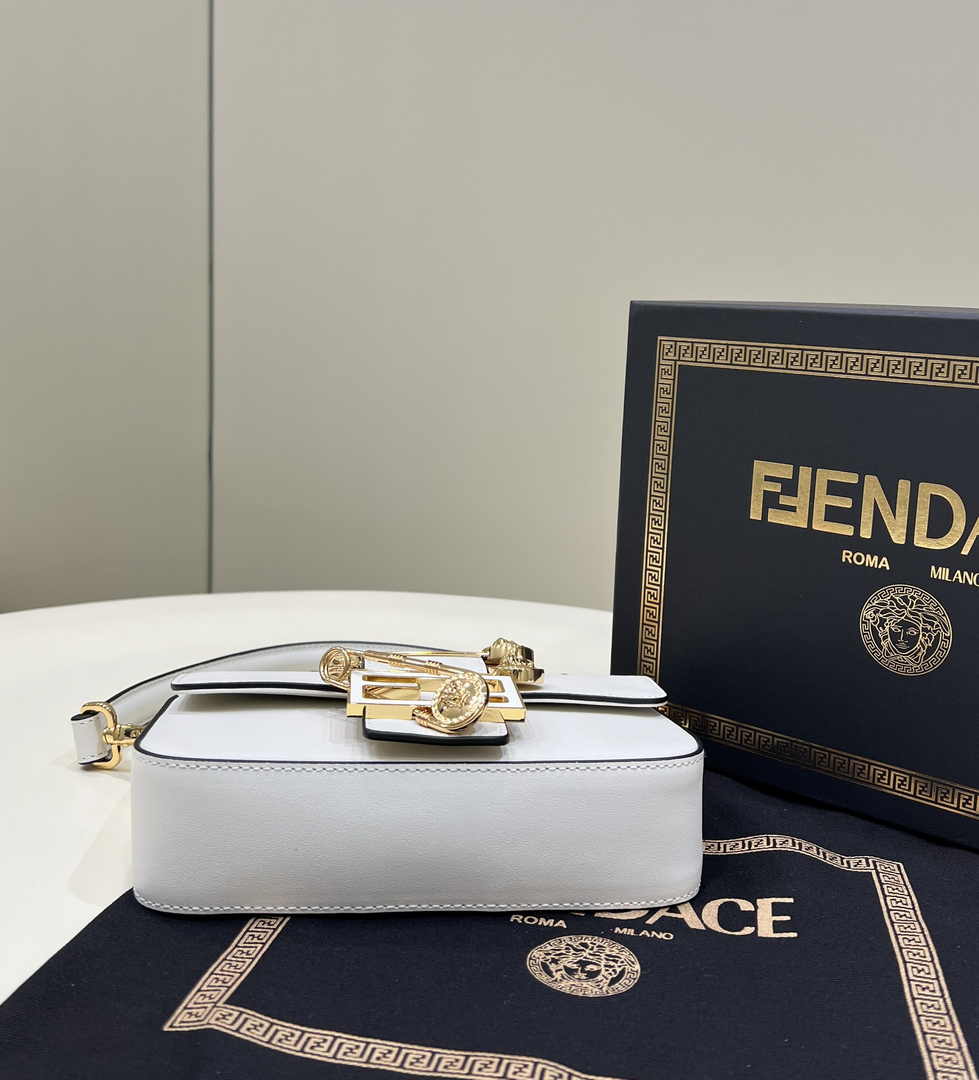 Fendi x Versace Fendace Brooch Baguette NM Bag 8BS066 Beige - Default Title - View 4