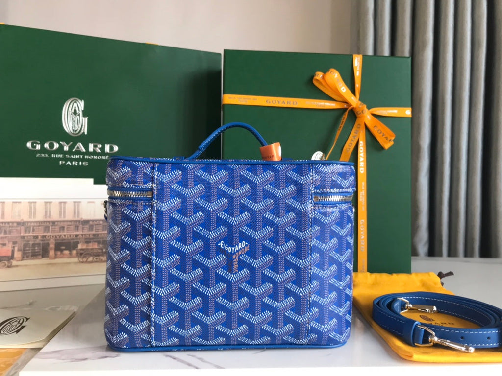 Goyard Vanity Case GY020185 Goyardine Canvas Blue