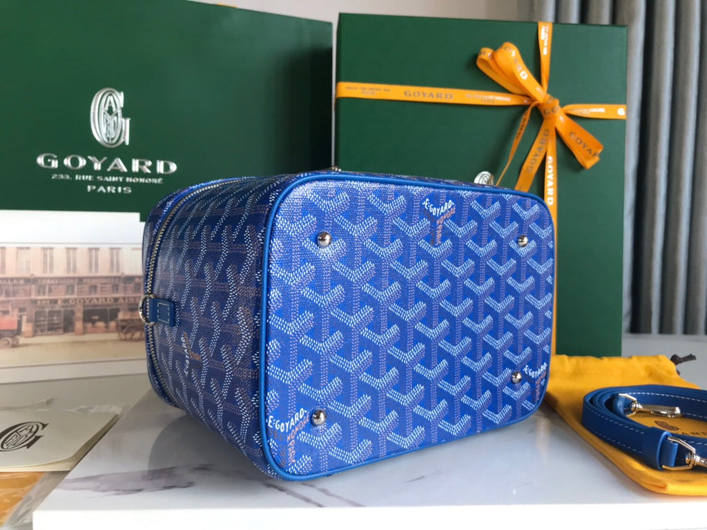 Goyard Vanity Case GY020185 Goyardine Canvas Blue