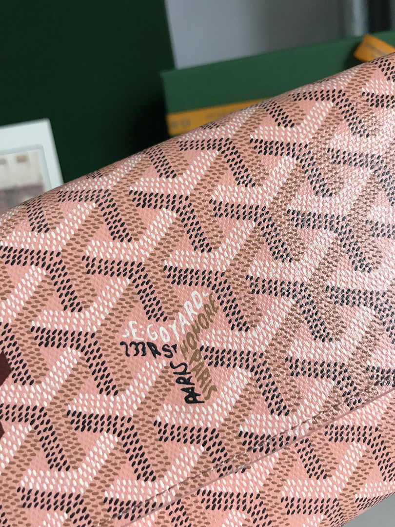 Goyard Varenne Continental Wallet 02019 Pink Goyardine Canvas