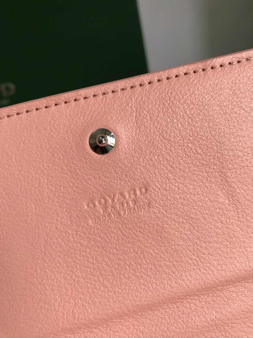 Goyard Varenne Continental Wallet 02019 Pink Goyardine Canvas