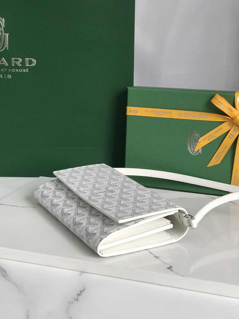 Goyard Varenne Continental Wallet 02019 Goyardine Canvas White
