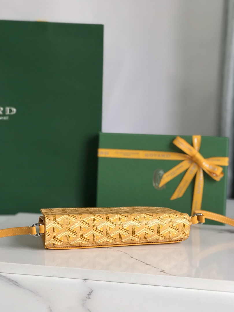 Goyard Varenne Continental Wallet 02019 Goyardine Canvas Yellow
