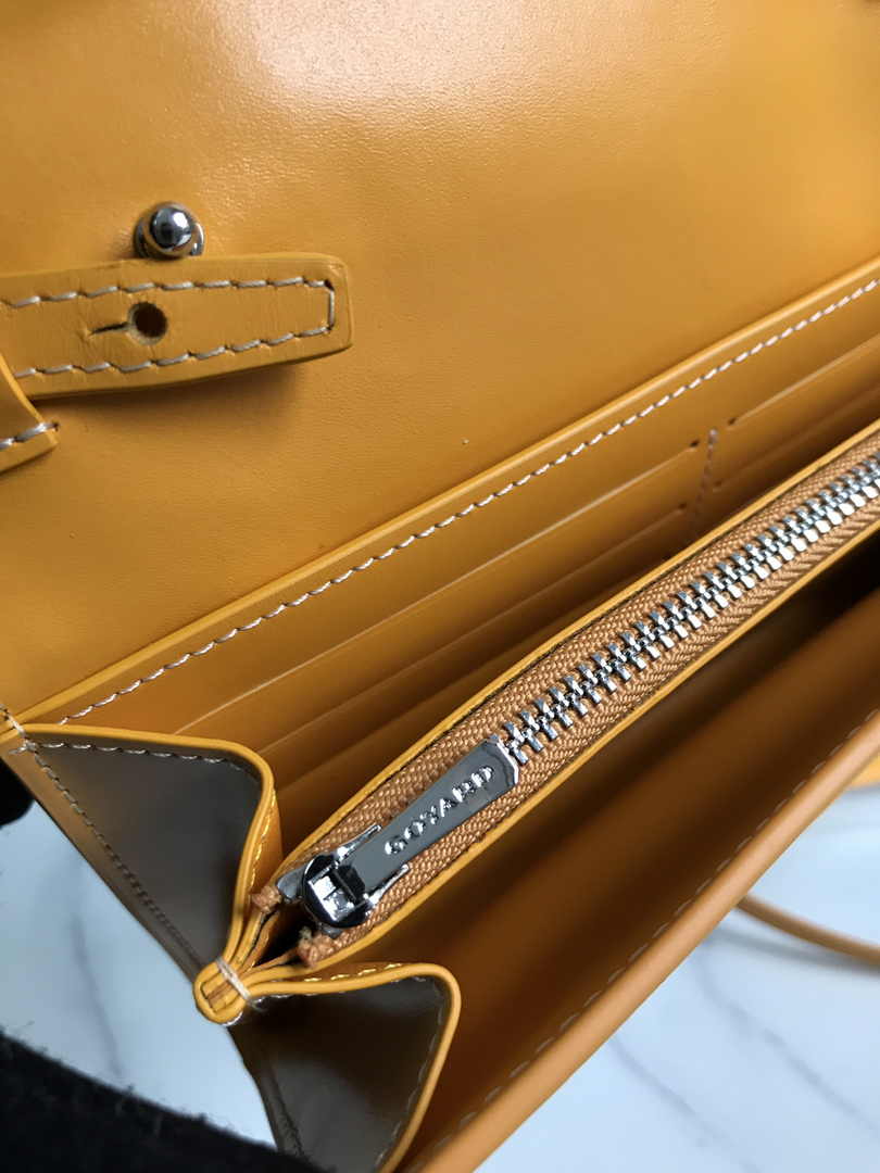 Goyard Varenne Continental Wallet 02019 Goyardine Canvas Yellow