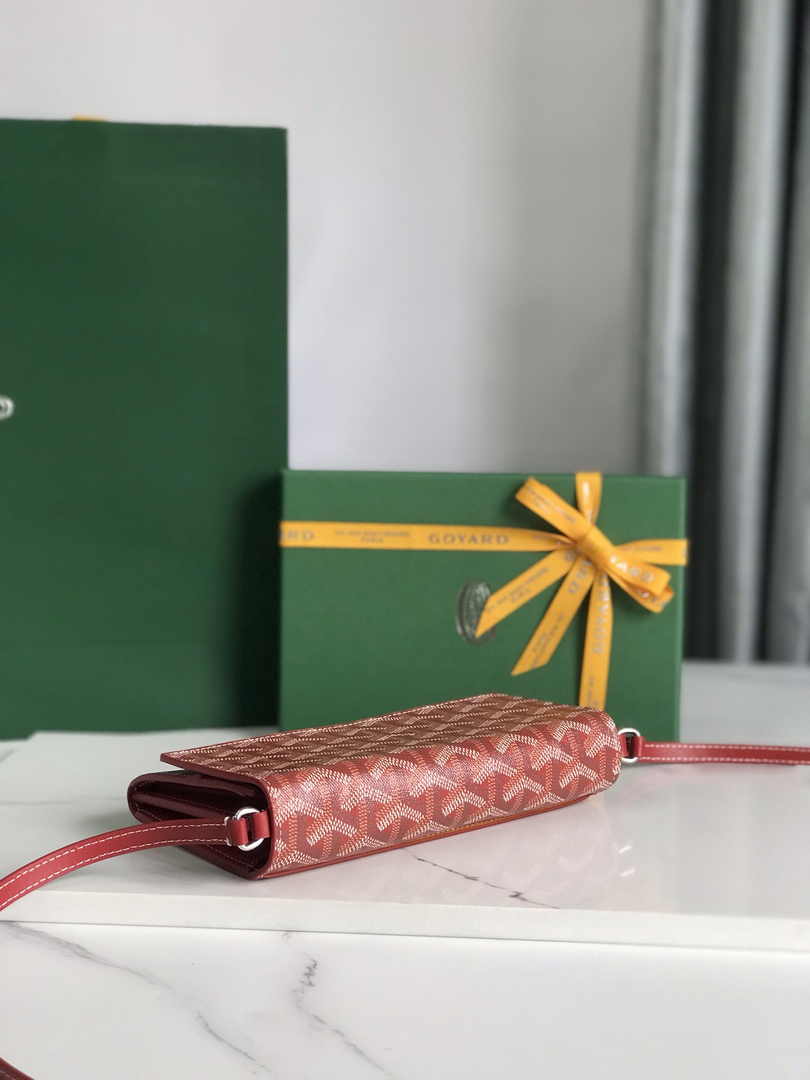 Goyard Varenne Continental Wallet 02019 Goyardine Canvas Red