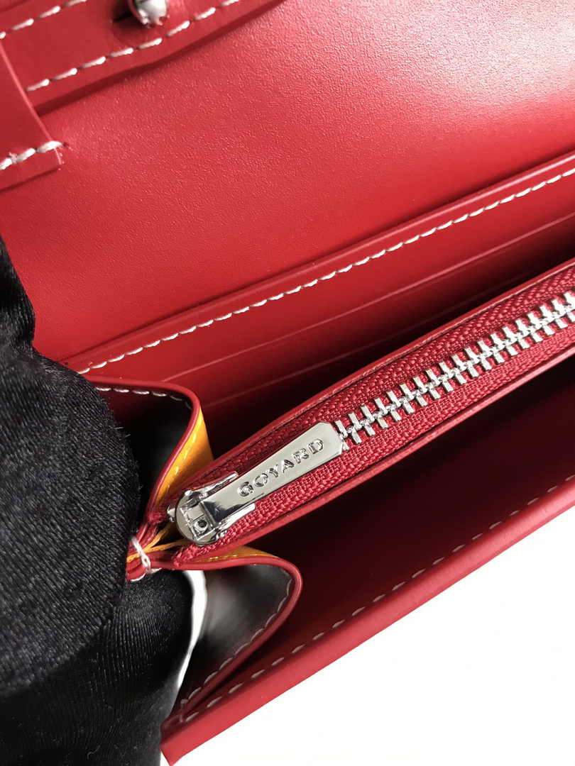 Goyard Varenne Continental Wallet 02019 Goyardine Canvas Red