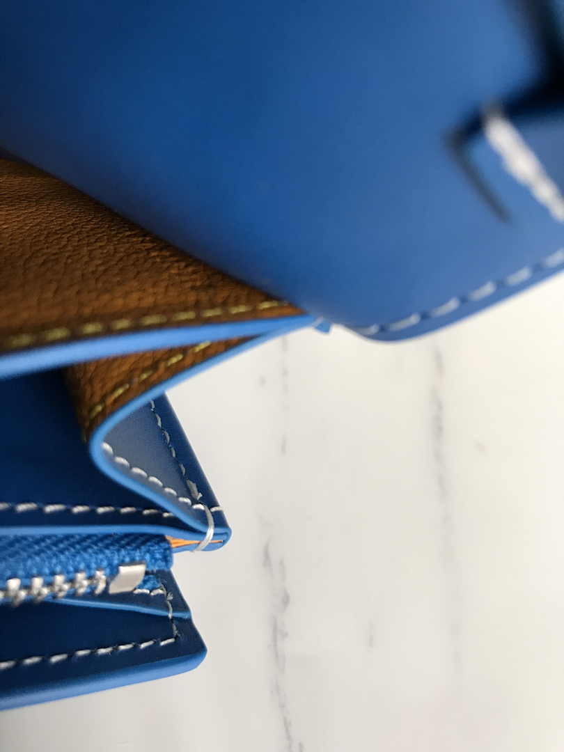 Goyard Varenne Continental Wallet 02019 Goyardine Canvas Blue
