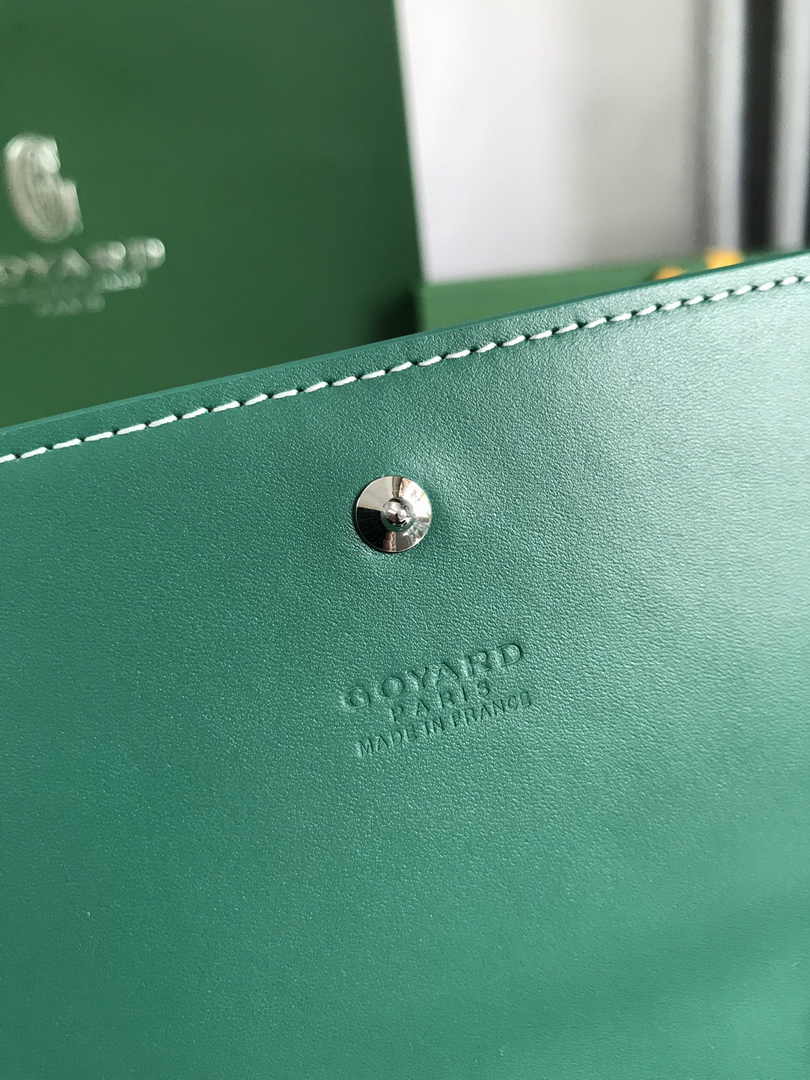 Goyard Varenne Continental Wallet 02019 Goyardine Canvas Green