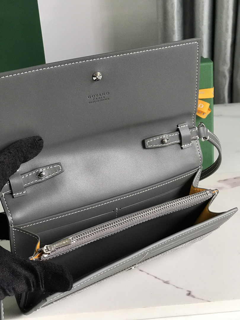 Goyard Varenne Continental Wallet 02019 Goyardine Canvas Gray