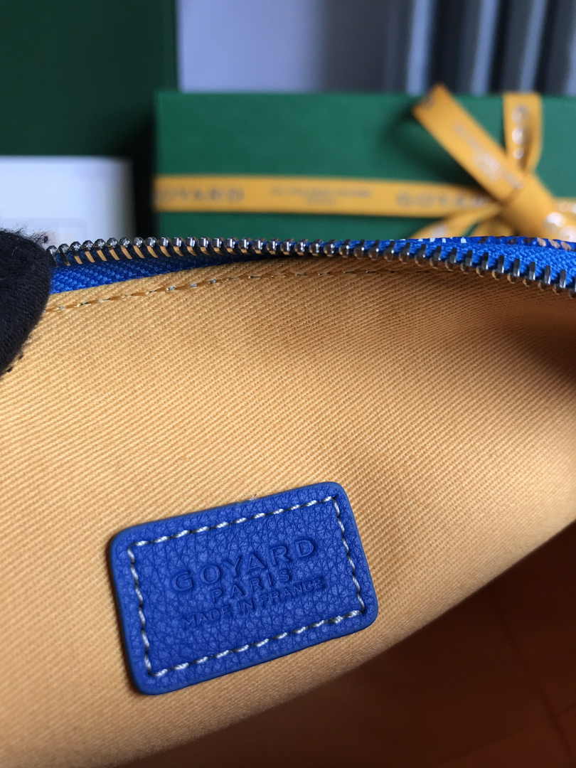 Goyard Vendôme Cosmetic Pouch Goyardine Canvas Blue