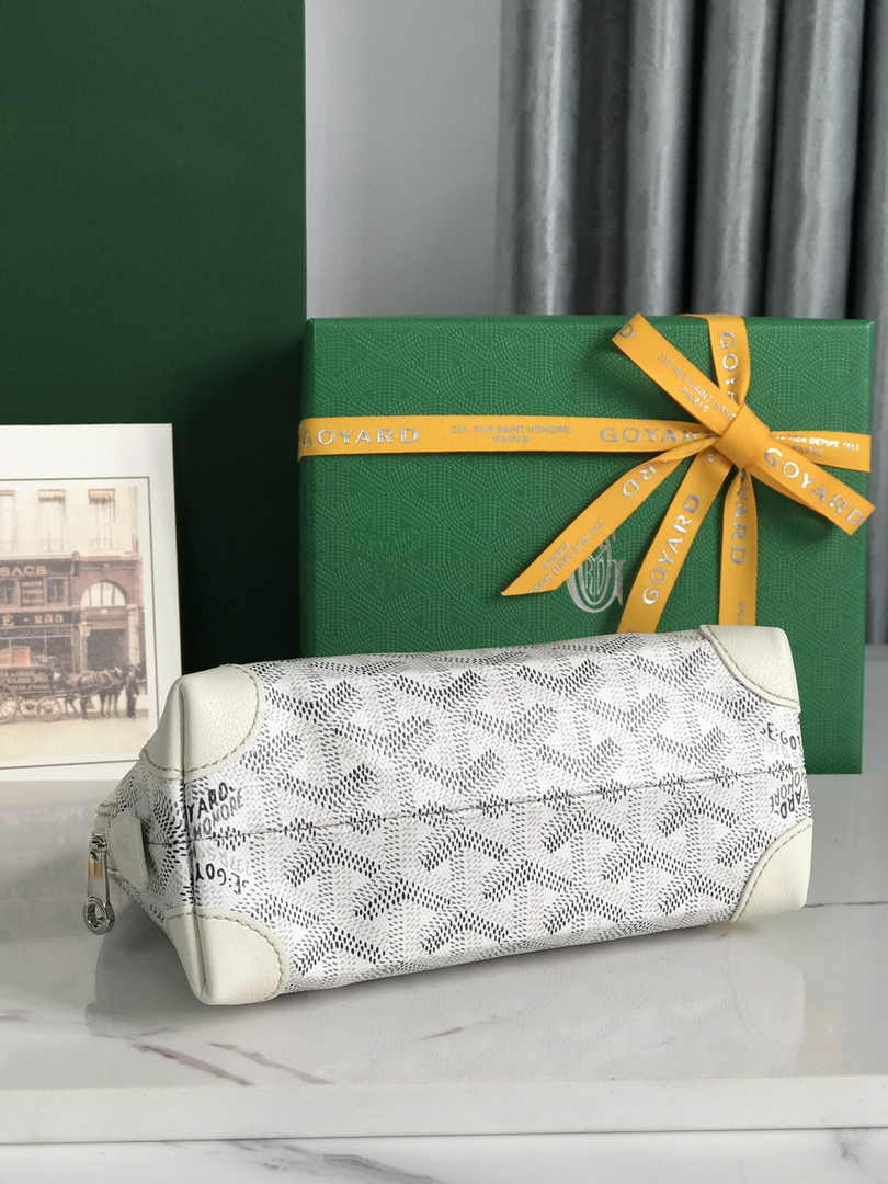 Goyard Vendôme Cosmetic Pouch Goyardine Canvas White