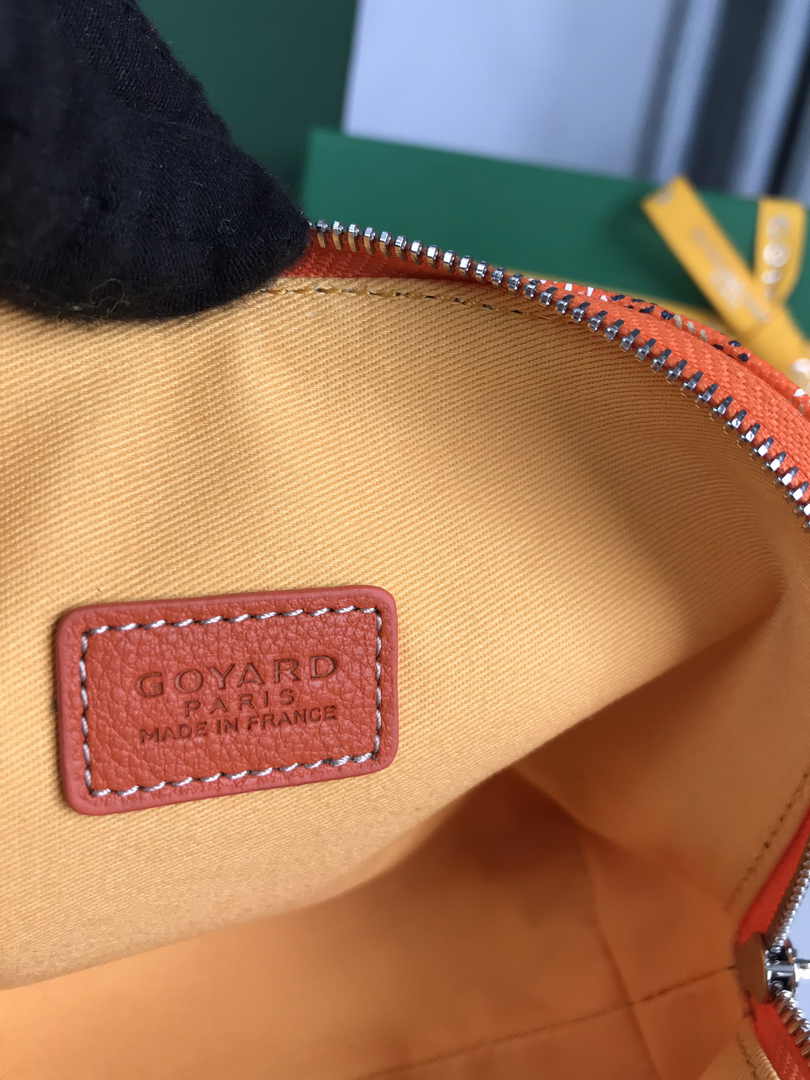 Goyard Vendôme Cosmetic Pouch Goyardine Canvas Orange