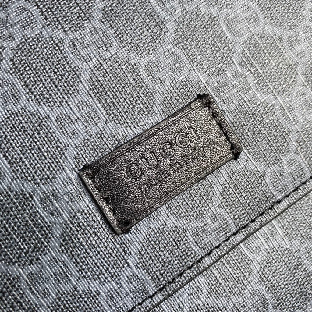 Gucci 211131 GG plus diaper bag Black leather