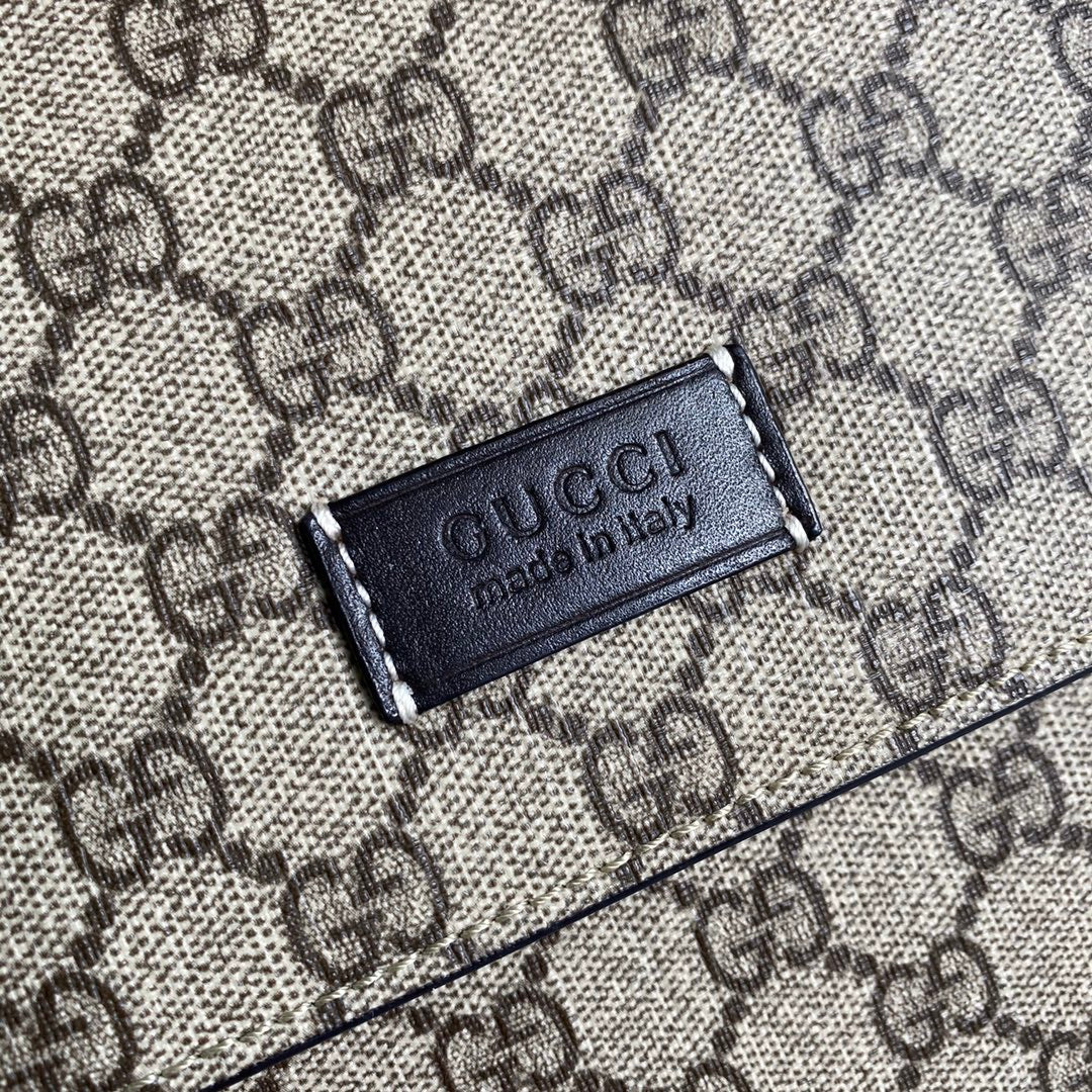 Gucci 211131 GG plus diaper bag brown leather