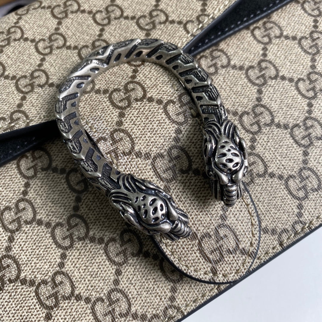 Gucci 400249 Dionysus small GG shoulder bag Black