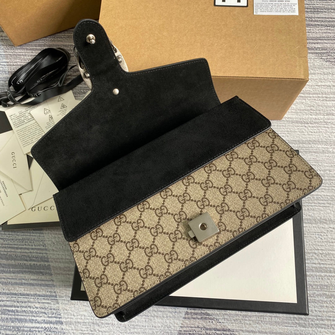 Gucci 400249 Dionysus small GG shoulder bag Black