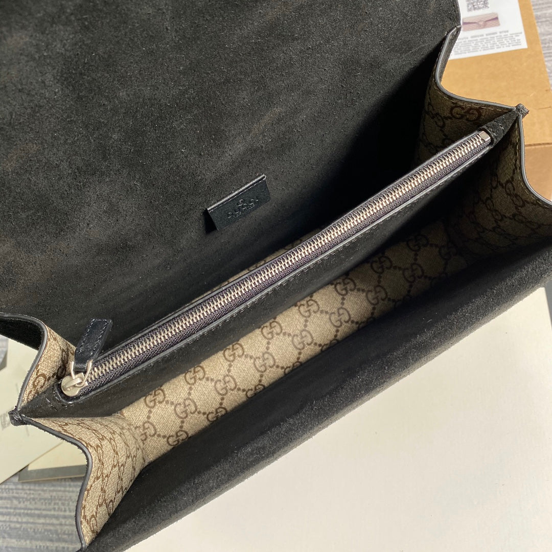 Gucci 400249 Dionysus small GG shoulder bag Black
