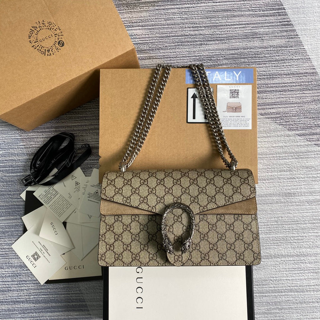 Gucci 400249 Dionysus small GG shoulder bag Beige