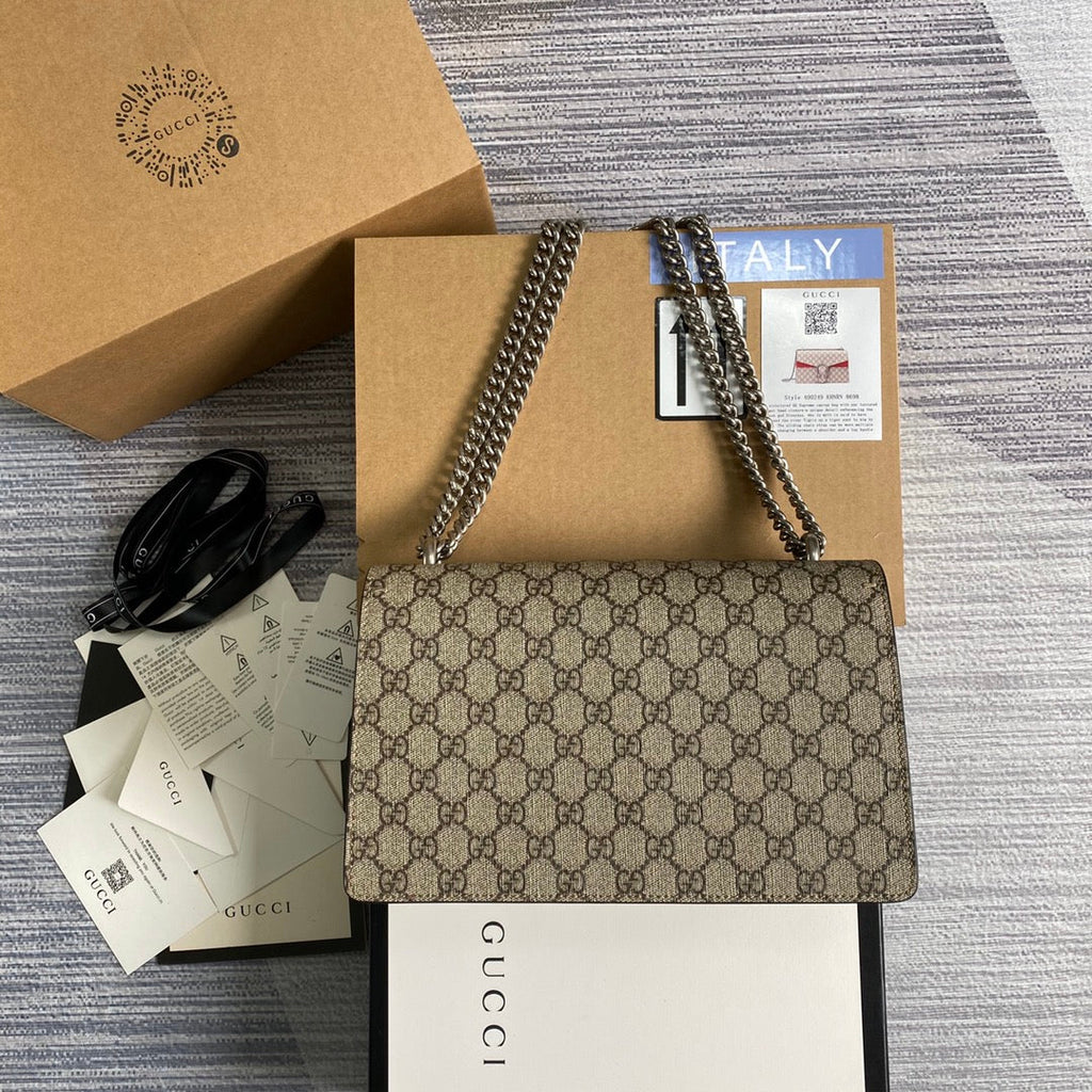 Gucci 400249 Dionysus small GG shoulder bag Red
