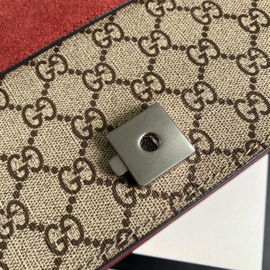 Gucci 400249 Dionysus small GG shoulder bag flower red