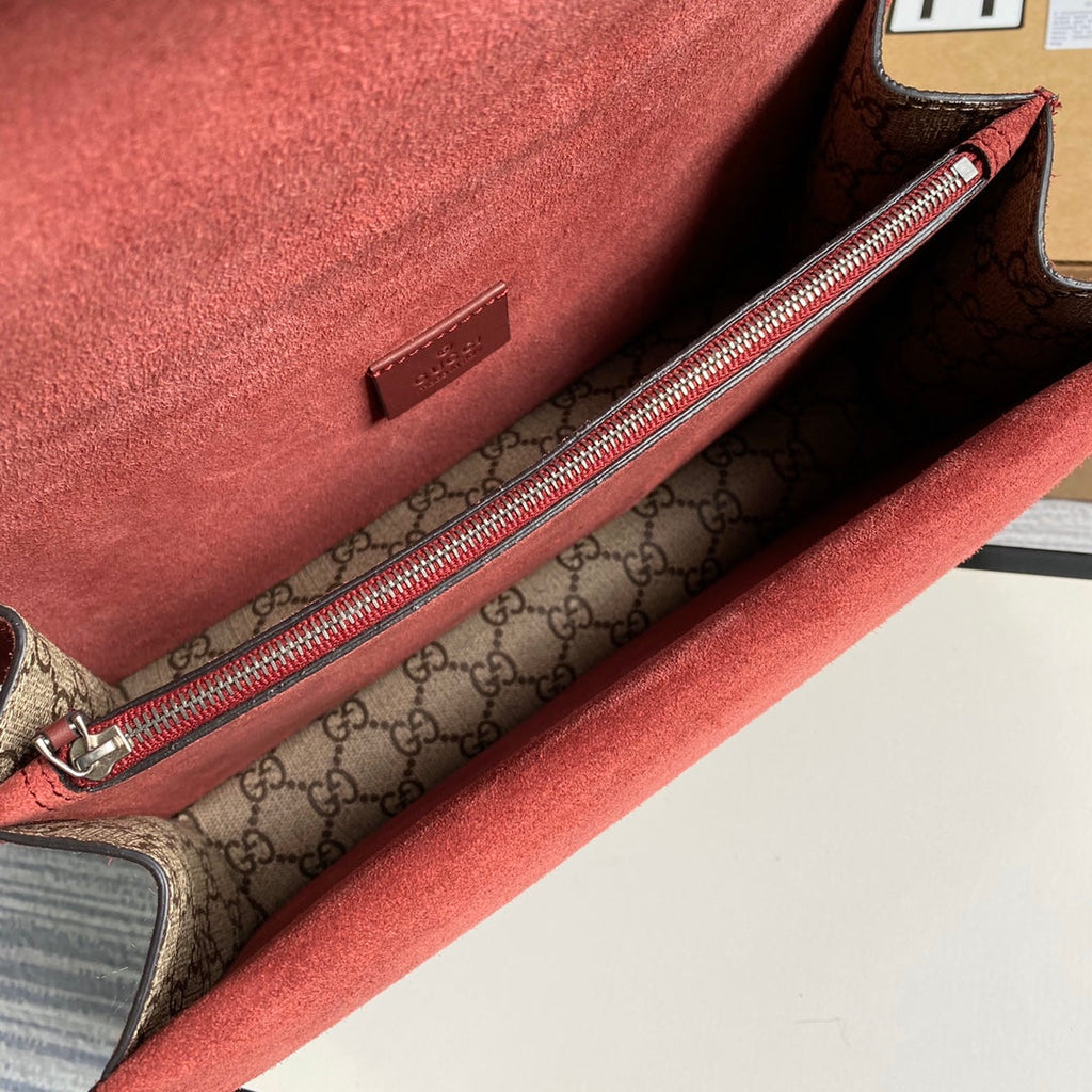 Gucci 400249 Dionysus small GG shoulder bag flower red