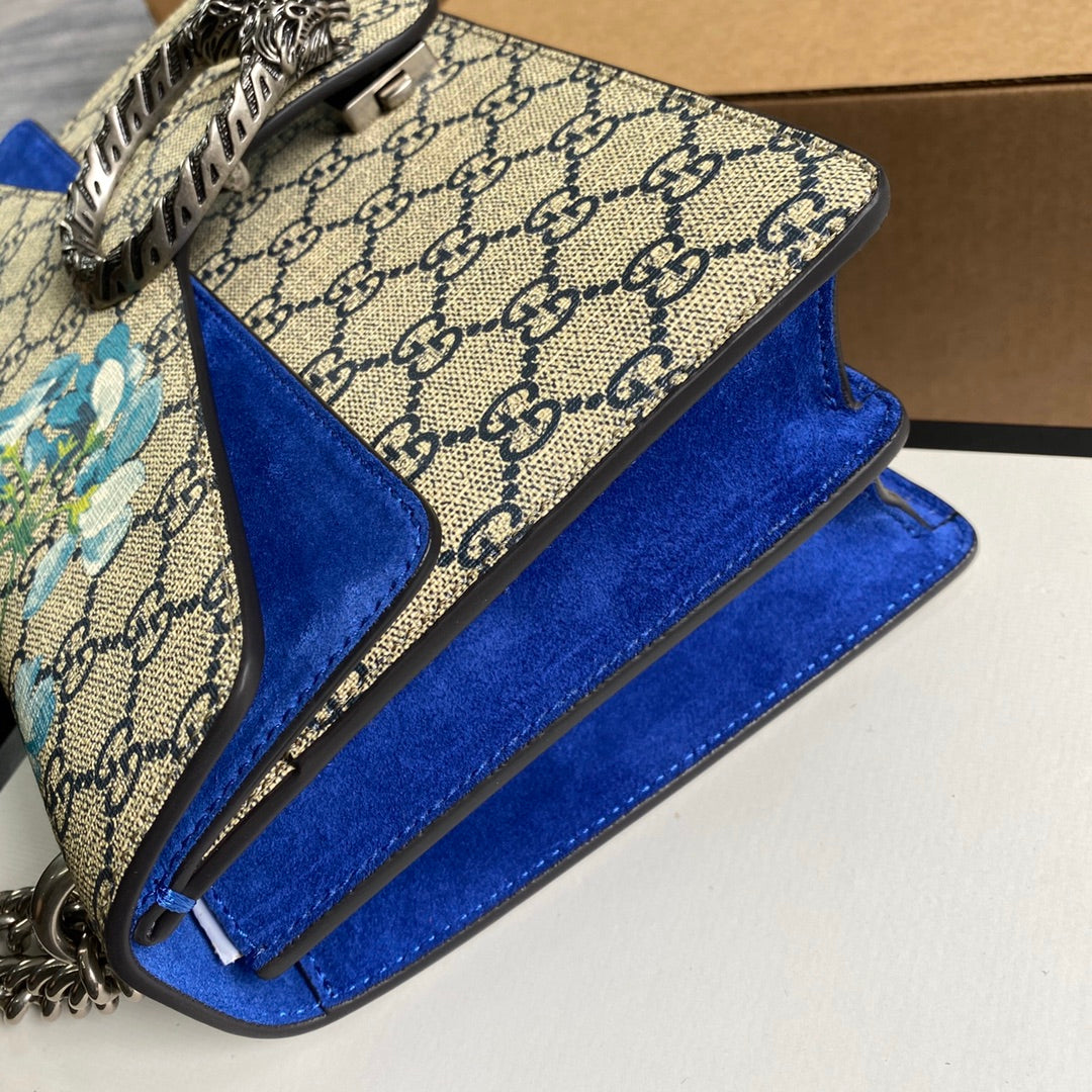 Gucci 400249 Dionysus small GG shoulder bag flower blue