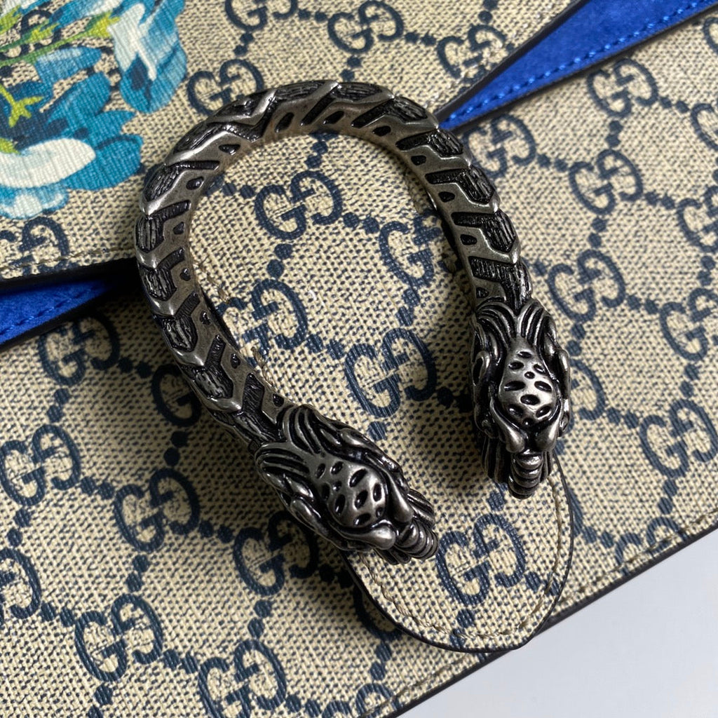 Gucci 400249 Dionysus small GG shoulder bag flower blue
