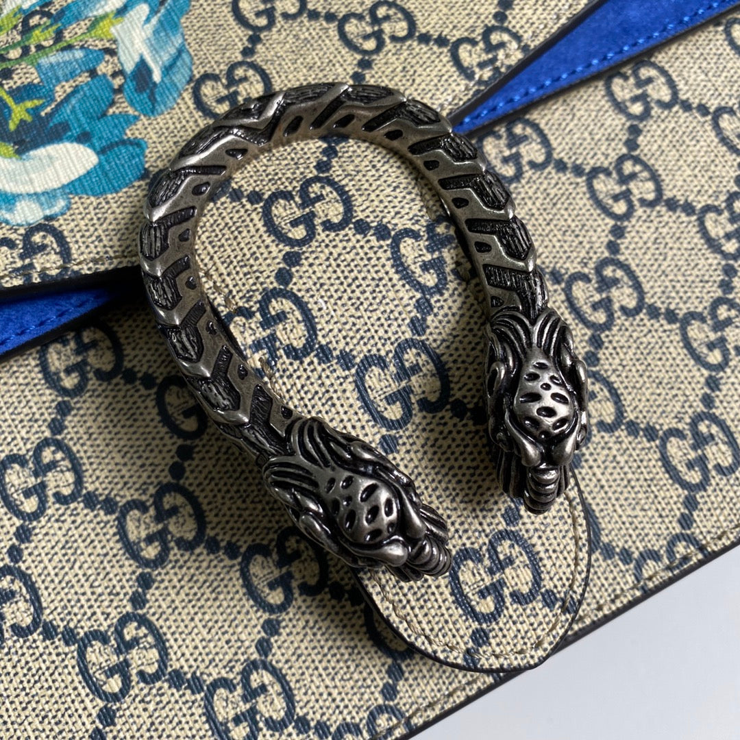 Gucci 400249 Dionysus small GG shoulder bag flower blue